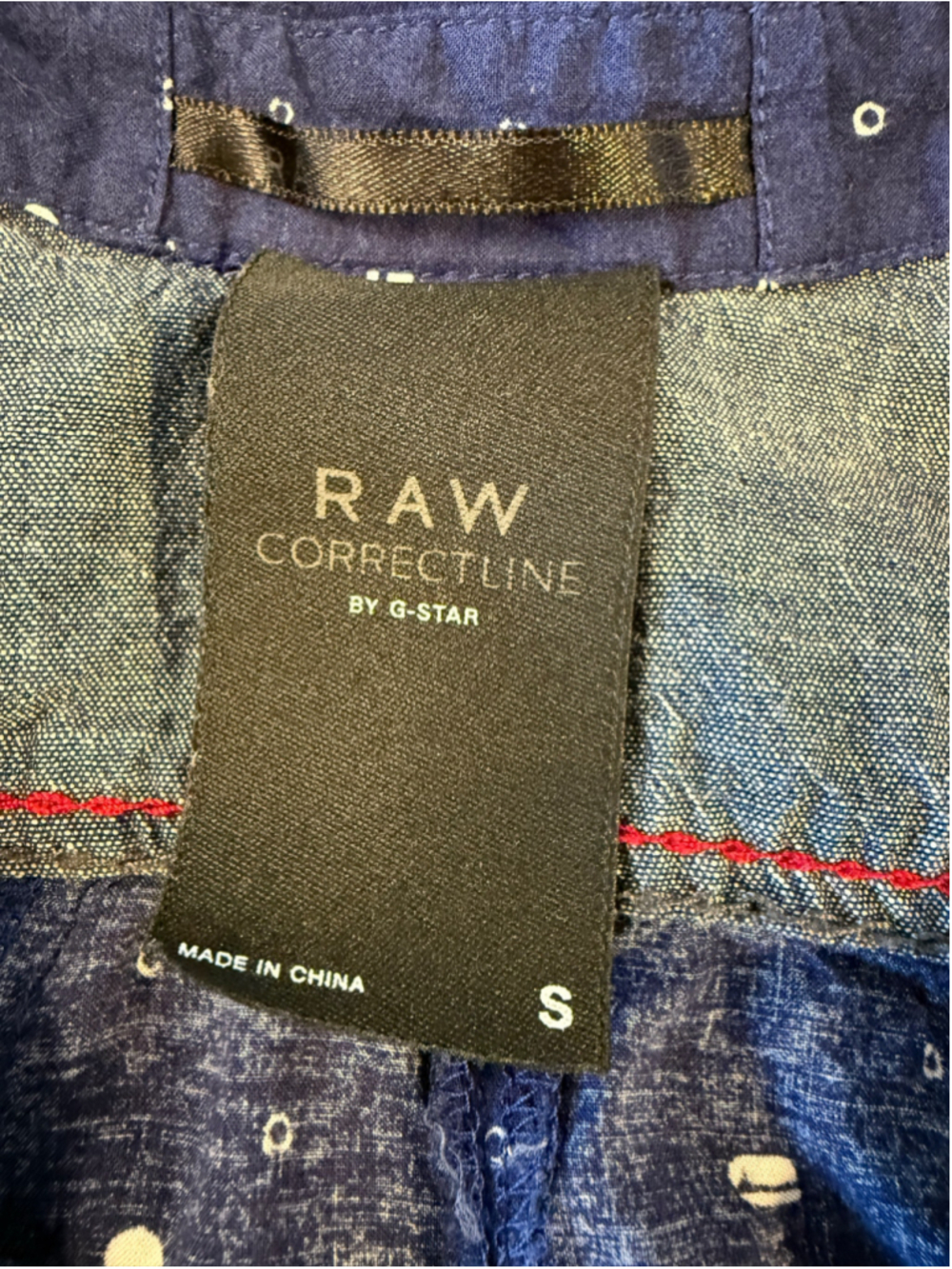G-Star RAW Correctline Polka Dot Chambray Button Down Shirt Size Small S - Picture 11 of 11